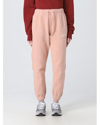 Autry Pantalone jogger in pile di cotone - Rosa