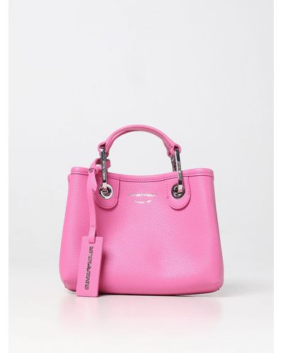 Emporio Armani Bag In Grained Synthetic Leather - Pink