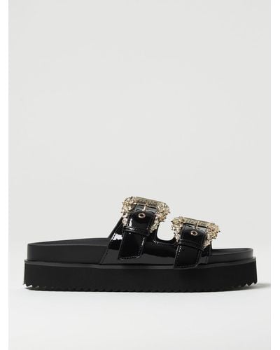 Versace Jeans Couture Flat Sandals - Black