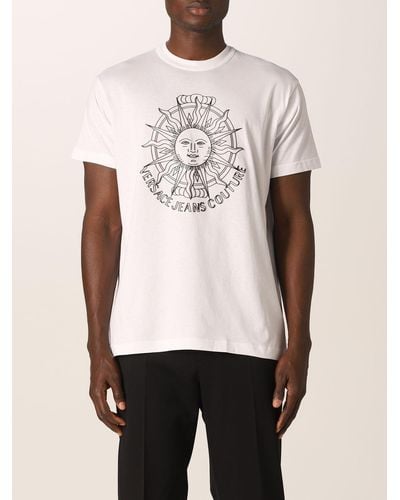 Versace T-shirt con stampa logo - Bianco