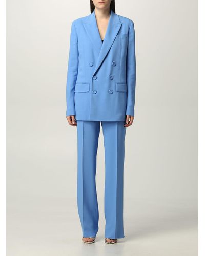 DSquared² Double-breasted Suit In Viscose - Blue