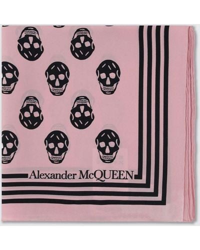 Alexander McQueen Foulard in seta - Rosa