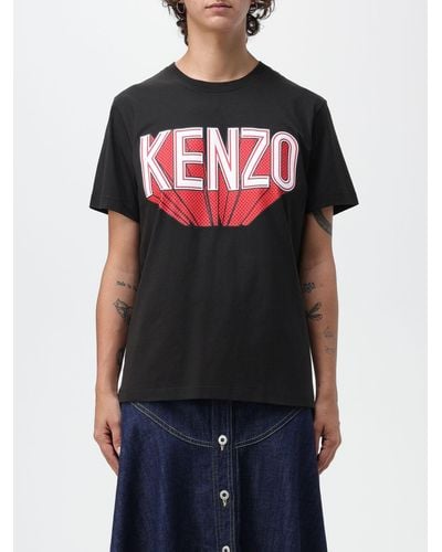 KENZO 3d Cotton T-shirt - Red