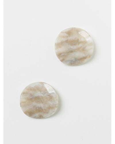 Emporio Armani Orecchini in resina marmorizzata - Bianco