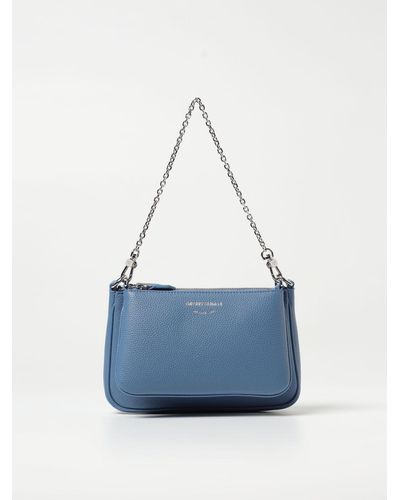 Emporio Armani Bag In Grained Synthetic Leather - Blue