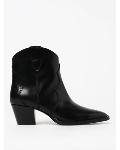 Anna F. Flat Ankle Boots - Black