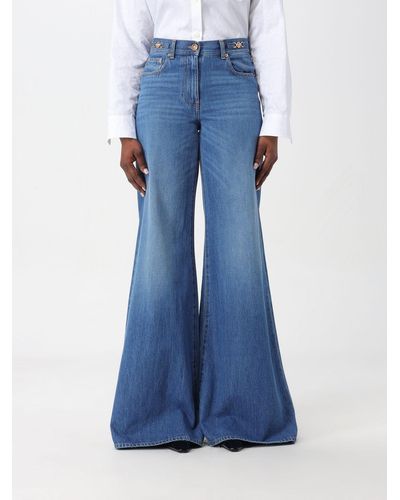 Versace Jeans a zampa in denim - Blu