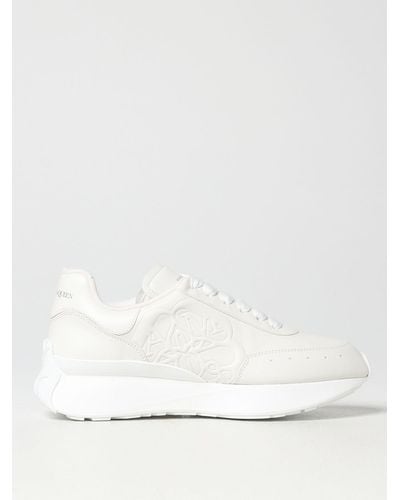 Alexander McQueen Sprint Sneakers In Leather - White