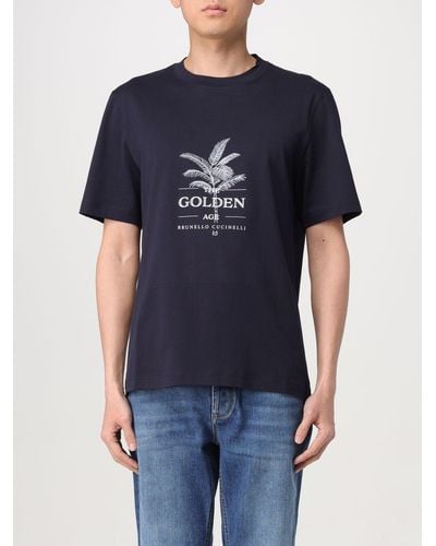 Brunello Cucinelli T-shirt di cotone - Blu