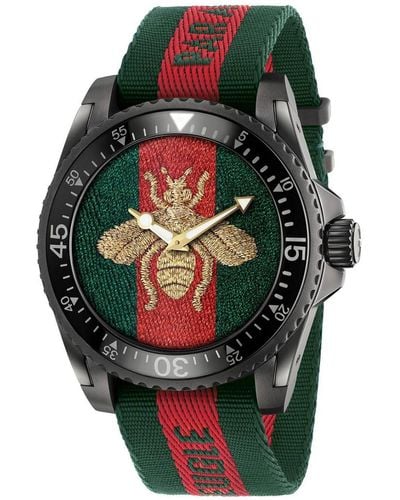 Gucci Reloj Dive, 45mm - Verde