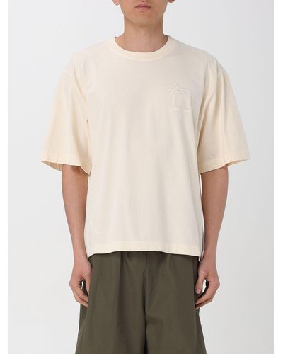 Laneus T-shirt in cotone con logo ricamato - Neutro