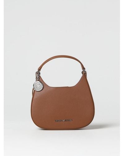 Emporio Armani Bag In Micro-grain Synthetic Leather - Brown