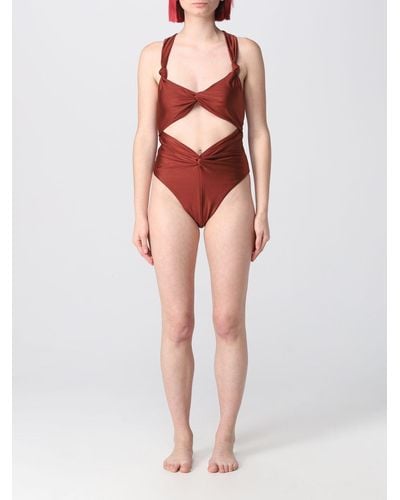 Andrea Iyamah Costume Rora in lycra - Rosso