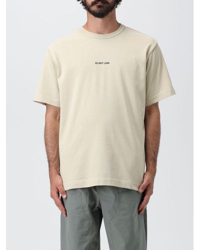 Helmut Lang T-shirt in cotone con logo ricamato - Neutro