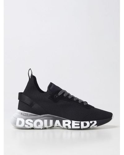 DSquared² Sneakers Fly in maglia stretch - Nero