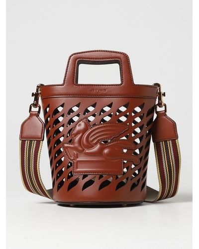 Etro Bag In Perforated Leather - Brown