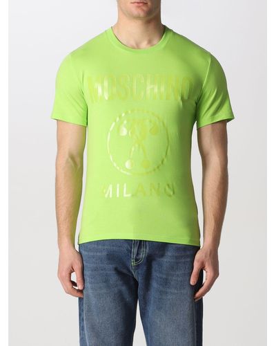Moschino Double Question Mark Cotton T-shirt - Green