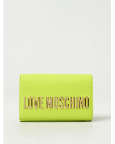 Love Moschino Borsa in pelle sintetica con logo - Giallo