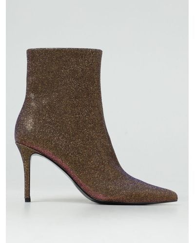 Versace Flat Ankle Boots - Brown