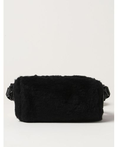 Max Mara Small Roll Teddy Shoulder Bag - Schwarz