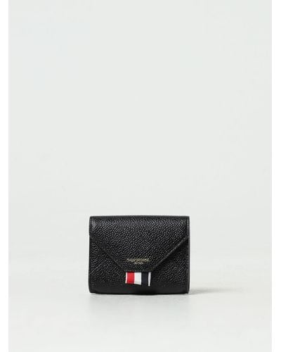 Thom Browne Grained Leather Credit Card Holder - White