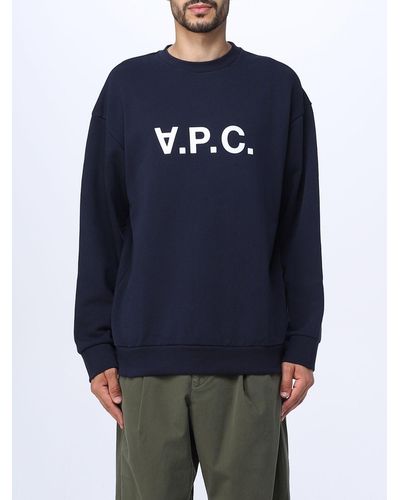 A.P.C. Felpa in cotone - Blu