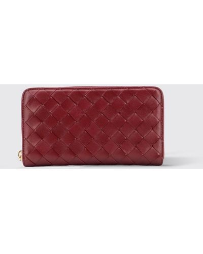 Bottega Veneta Portafoglio Intrecciato - Rosso