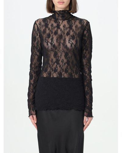 Wolford Top in pizzo stretch - Nero