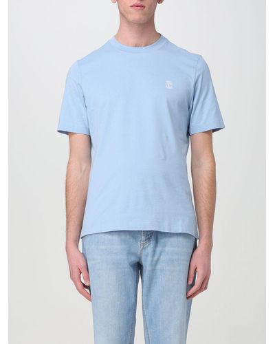 Brunello Cucinelli T-shirt in cotone - Blu