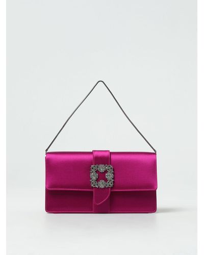 Manolo Blahnik Sac porté épaule - Rose