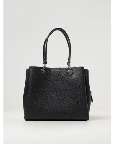Emporio Armani Shopping Bag With Charm - Black