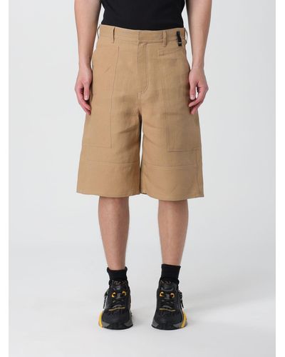 Fendi Shorts With Logo, - Natural