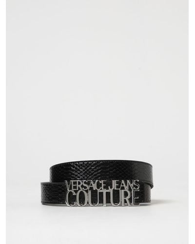 Versace Cintura in pelle sintetica stampa cocco - Bianco