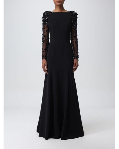 Jenny Packham Adella Tulle Maxi Dress - Black