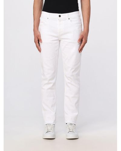 7 For All Mankind Jeans Slimmy Luxe Performance White in denim - Bianco