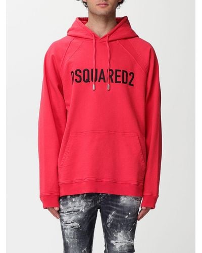 DSquared² Sweatshirt In Stretch Cotton And Lyocell - Red