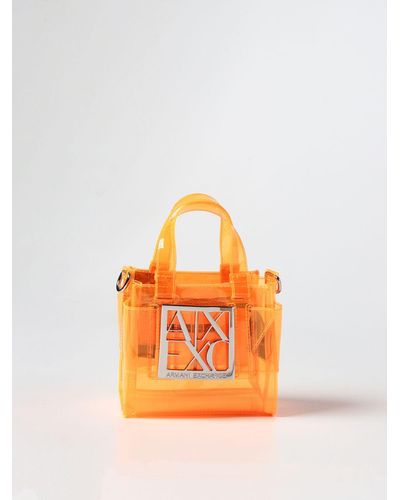 Armani Exchange Armani Excghange Tote Bag In Pvc - Orange