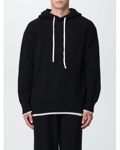 MSGM Sweatshirt In Wool And Cashmere - Black