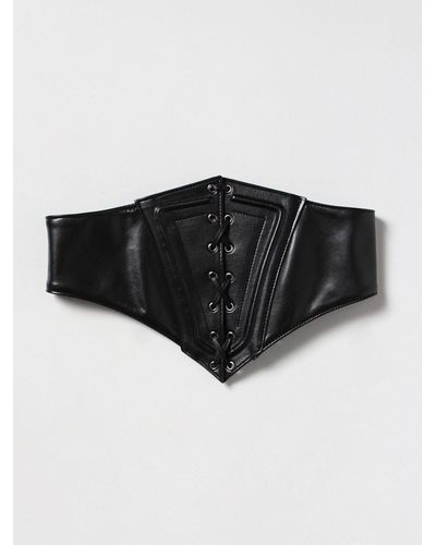 Aniye By Bustier Belt In Stretch Leather - Black