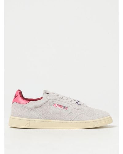 Autry Medalist Flat Paneled Suede Sneakers - Gray