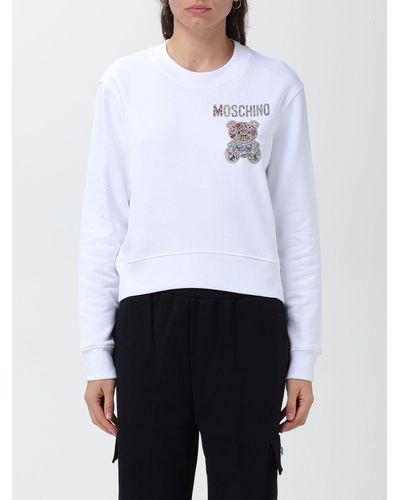 Moschino Jersey Sweatshirt With Logo - White