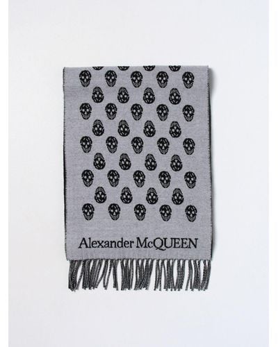 Alexander McQueen Wool Scarf - White