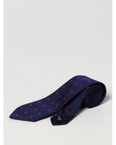 Fiorio Tie In Jacquard Silk - Blue