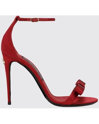 Dolce & Gabbana Sandales plates - Rouge