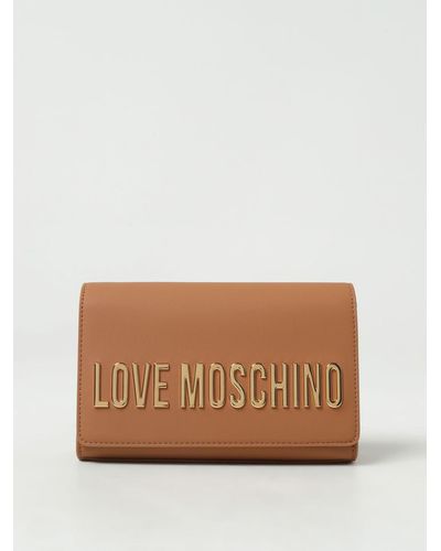 Love Moschino Borsa in pelle sintetica con logo - Marrone