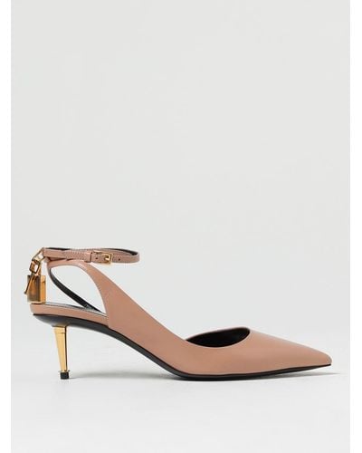 Tom Ford Leather Slingbacks With Charm - Pink