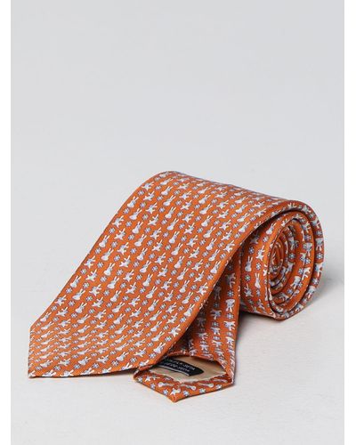 Ferragamo Silk Tie - Orange