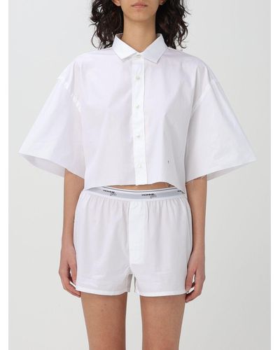 HOMMEGIRLS Camicia in popeline di cotone - Bianco