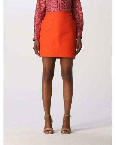 Max Mara Bevanda Cotton Mini Skirt - Orange