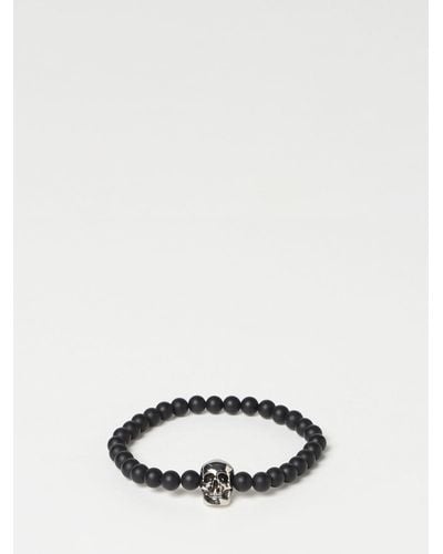 Alexander McQueen Skull Bracelet In Metal And Semiprecious Stones - Metallic